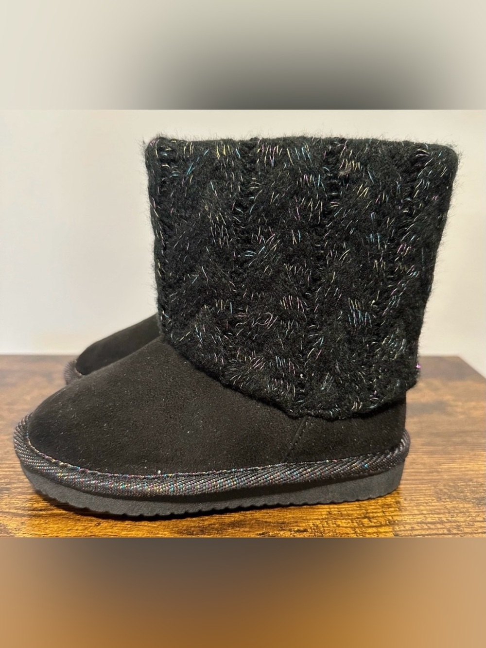 Jumping Beans Toddler Girls Black Reagann Boots NWT Size 6 toddler